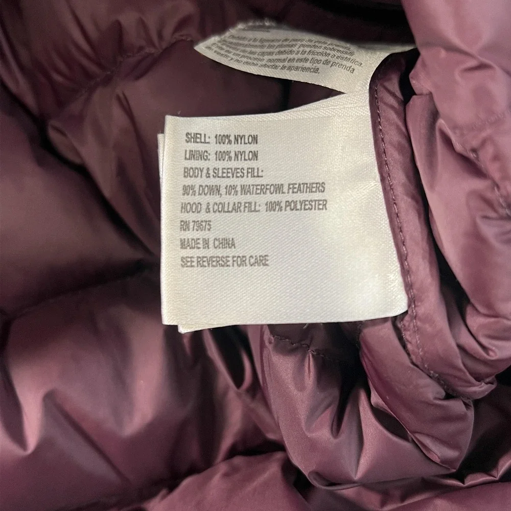 Michael Michael Kors Jacket Womens Small Purple Hooded Packable Down Puffer Coat